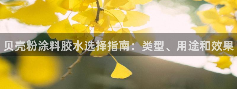 爱游戏平台app：贝壳粉涂料胶水选择指南